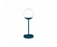 MOOON-Lampe nomade LED d'extérieur rechargeable H40cm Bleu Acapulco Fermob - designé par Tristan Lohner