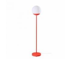 MOOON!-Lampadaire d'extérieur LED H134cm sans fil avec bluetooth Rouge capucine Fermob - designé par Tristan Lohner