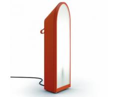 ODEON-Lampe de sol Cuir H64cm orange coutures noires Fontana Arte - designé par Studio Klass