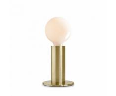 SOL-Lampe à poser variateur tactile ampoule LED Globe opaque Métal H24.5cm Doré Edgar