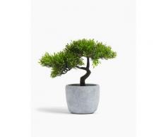 Marks & Spencer Artificial Bonsai Tree in Concrete Pot - Green - One Size