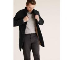 Mens M&S Collection Pardessus à col cheminée - Black