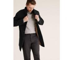 Mens M&S Collection Pardessus à col cheminée - Black