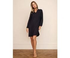 Womens ROSIE Chemise de nuit coupe courte à bordures en dentelle - Carbon