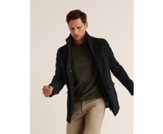 Mens M&S Collection Pardessus en moleskine à col cheminée - Black