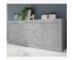 Kasalinea Enfilade 210 cm design gris effet béton ariel 4