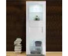 Kasalinea Vitrine blanc laqué brillant design NEWLAND-L 61 x P 42 x H 167 cm- Blanc
