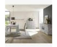 Kasalinea Salle à manger design grise couleur béton DOMINOS 4-L 185 x P 90 x H 79 cm- Gris