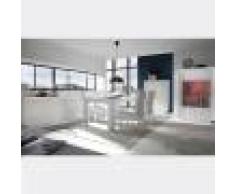 NOUVOMEUBLE Salle a manger design blanc laqué mat motifs ERINE 4