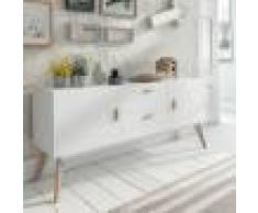 NOUVOMEUBLE Enfilade scandinave blanc et bois clair SEDRIA 2