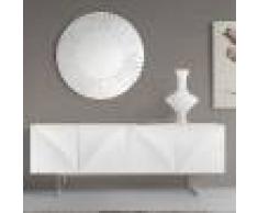NOUVOMEUBLE Enfilade design blanc laqué effet 3D MANAMA
