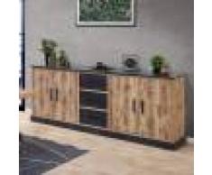 NOUVOMEUBLE Enfilade 230 cm couleur bois foncé OSWALD