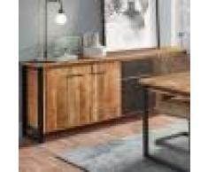 NOUVOMEUBLE Enfilade 215 cm en bois et métal industriel SAN FRANCISCO