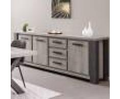 NOUVOMEUBLE Enfilade 248 cm couleur bois gris MATHEIS