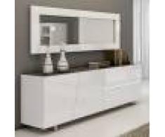 NOUVOMEUBLE Enfilade design laqué blanc 200 cm LAUREA, 3 portes - 1 tiroir