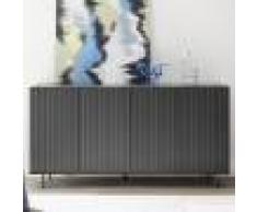 NOUVOMEUBLE Enfilade 4 portes design gris TERAMO 2