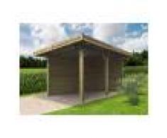 SOLID Carport semi-ouvert 4 m x 5 m