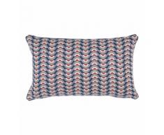 Coussin rectangle Origami Coton 30 x 50 cm Bleu Absolument Maison