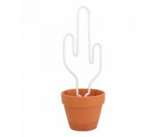 Lampe et pot néon Cactus Noir Doiy