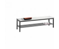 Banc de vestiaire BASIC sans dossier avec grille pour chaussures, en plastique | CP