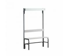 Banc de vestiaire en acier h x p 1650 x 375 mm, simple face | Sypro Wolf