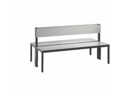 Banc de vestiaire BASIC PLUS double face surface de l'assise en stratifié HPL, mi-haut | CP