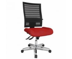 Chaise de bureau pivotante dossier résille noir | Topstar