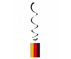 Lot de 6 suspensions métallisées drapeau Allemagne Taille Unique