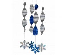 4 Suspensions spirale flocons de neige Taille Unique