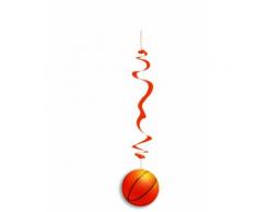 6 Suspensions papier ignifugé Ballons de basket 80 cm Taille Unique