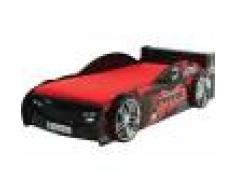 Destock Meubles Lit enfant voiture de course noir 90x200