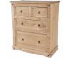 Destock Meubles Commode pin Antique 4 tiroirs – CANOAS