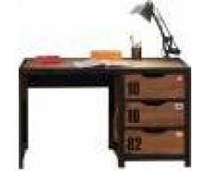 Destock Meubles Bureau enfant pin massif 3 tiroirs ALEX