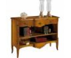 Destock Meubles Petite bibliothèque ouverte galbée 1 étagère 3 tiroirs