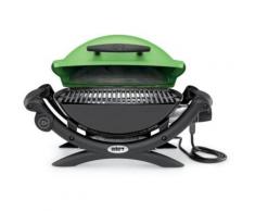 Weber Q1400 GREEN + 17057 - Barbecue électrique