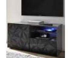 NOUVOMEUBLE Meuble TV 120 cm gris laqué design PAOLO 3