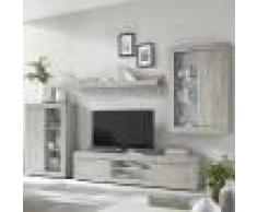 NOUVOMEUBLE Ensemble meuble TV couleur pin clair design FOCIA 6