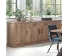 NOUVOMEUBLE Enfilade 240 cm couleur chêne foncé NEWCASTLE
