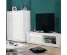 NOUVOMEUBLE Meuble TV blanc laqué design KARL