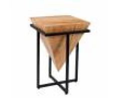 Rendez vous déco Petite sellette en bois d'acacia et métal