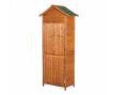 Homcom Armoire de jardin en bois massif