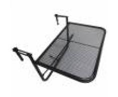 Outsunny Table suspendue pour balcon métal noir