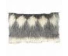 Malagoon Coussin rectangle losange en laine gris 40x70