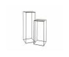 Meubles & Design Lot de 2 sellettes design en métal