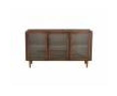 Meubles & Design Buffet bas 150cm vitré en bois de manguier