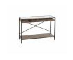 Meubles & Design Console avec vitrine bois et métal