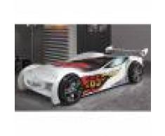 Maisonetstyles Lit voiture 90x200 cm blanc - CARINO