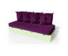 ABC MEUBLES Banquette cube 200 cm + futon + coussins - / - Vert Pastel