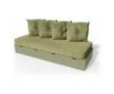 ABC MEUBLES Banquette cube 200 cm + futon + coussins - / - Taupe