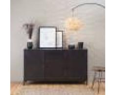 madeinmeubles Enfilade Industrielle 3 Portes Noire